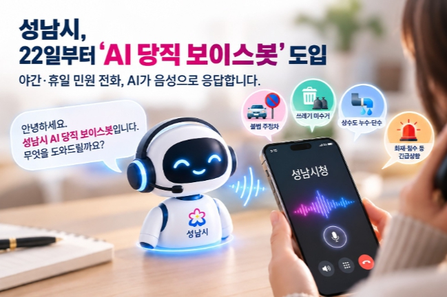 성남시, 22일부터 ‘AI 당직 보이스 봇’ 도입